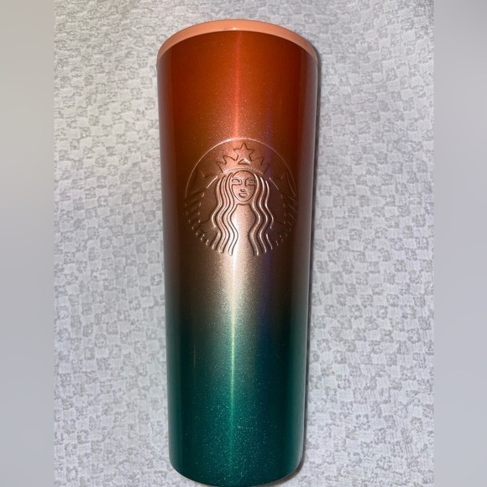 Starbucks Summer 2020 Ombre Stainless Tumbler Cup 24 Fl Oz Peach Teal
